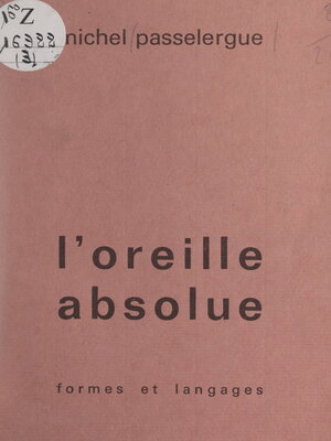 cover image of L'oreille absolue